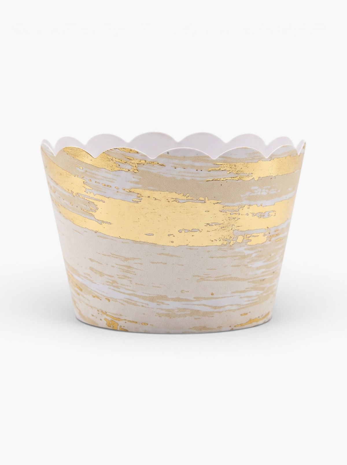 Cream and Gold Brushed Foil Cupcake Wrappers