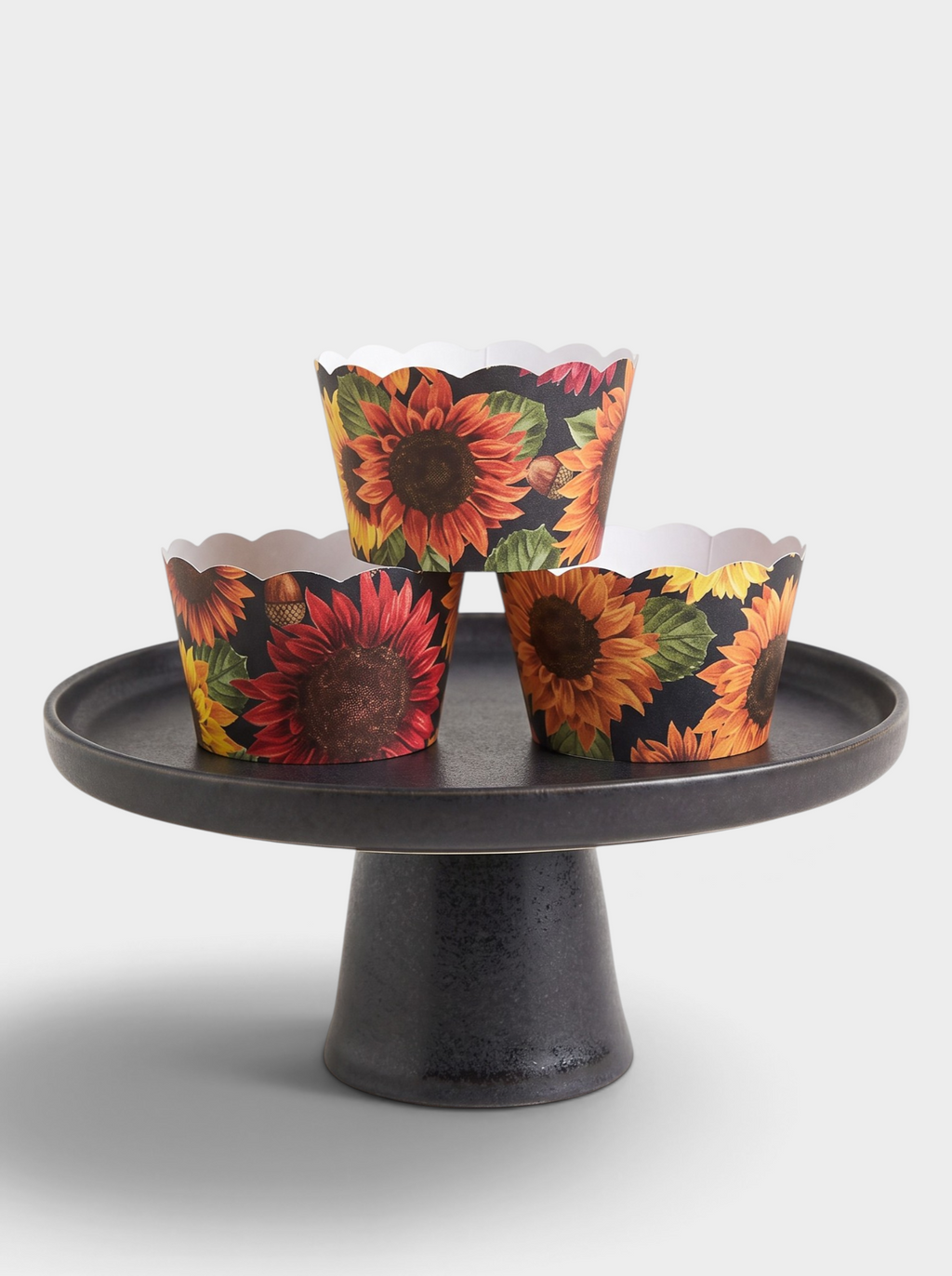 Fall Rustic Sunflower Custom Cupcake Wrappers