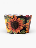 Fall Rustic Sunflower Custom Cupcake Wrappers