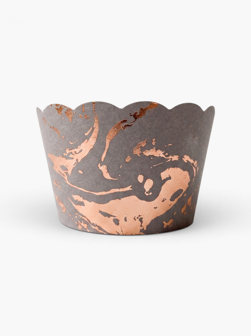Grey and Rose Gold Foil Cupcake Wrappers