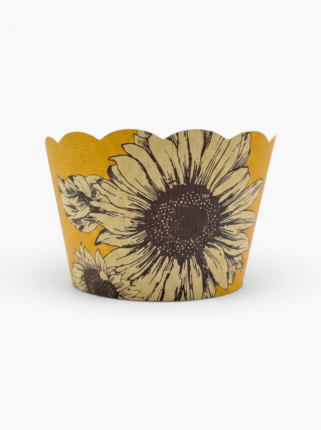 Mustard Yellow Sunflower Cupcake Wrappers