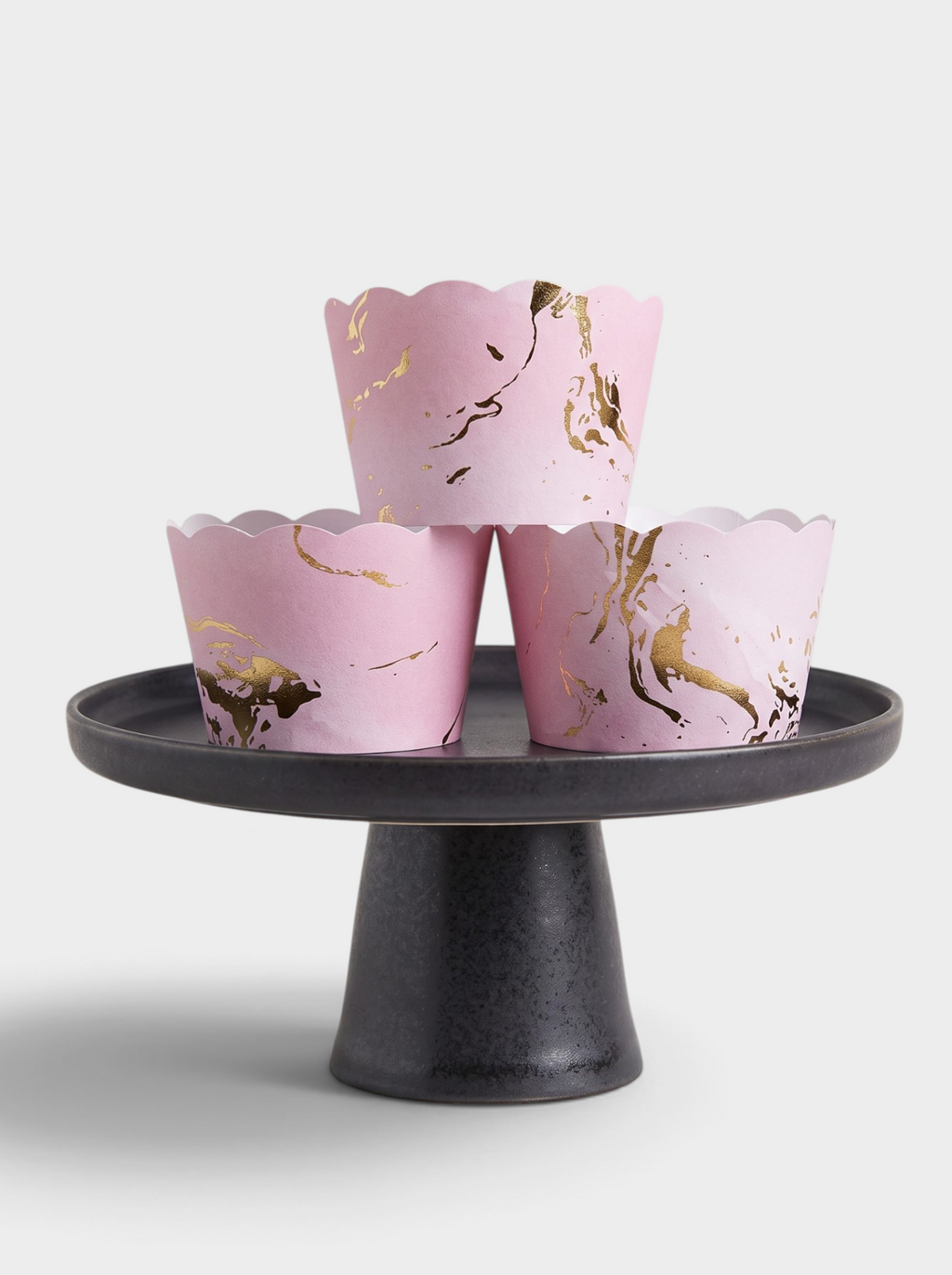 Pink and Gold Marble Cupcake Wrappers