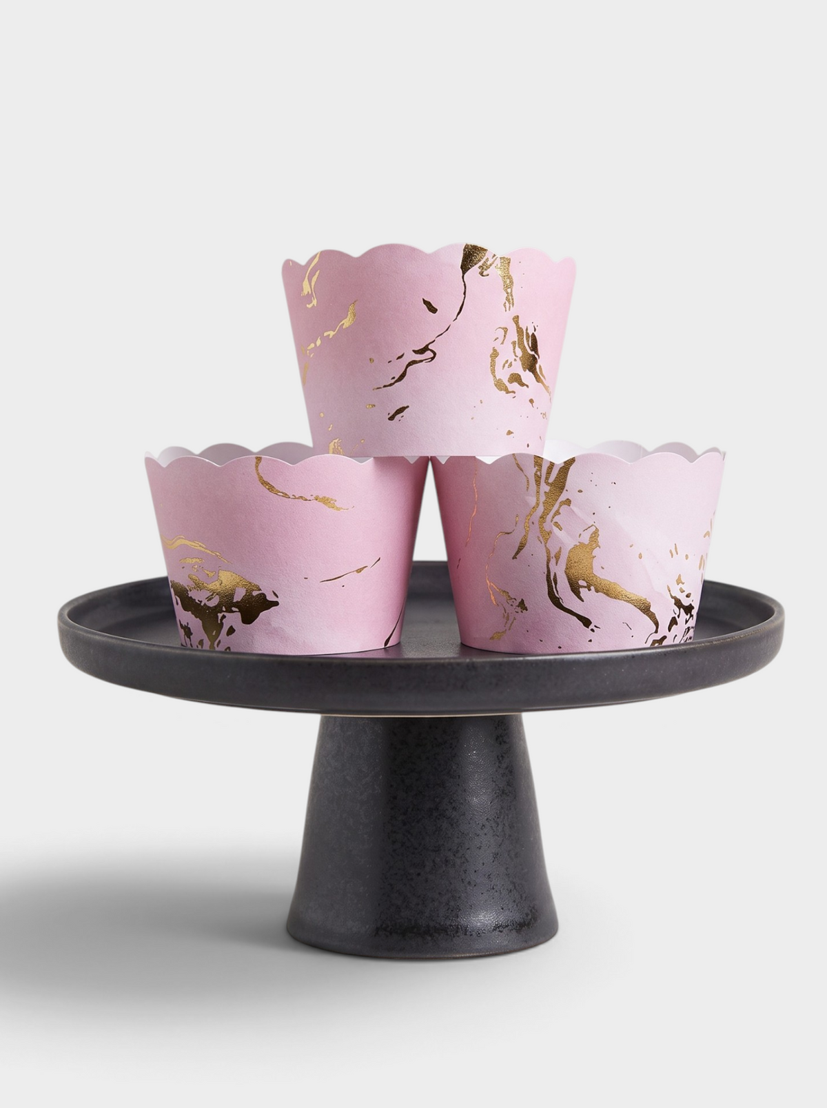 Pink and Gold Marble Cupcake Wrappers