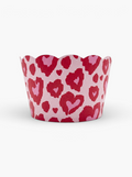Red, Pink Heart Leopard Cupcake Wrappers