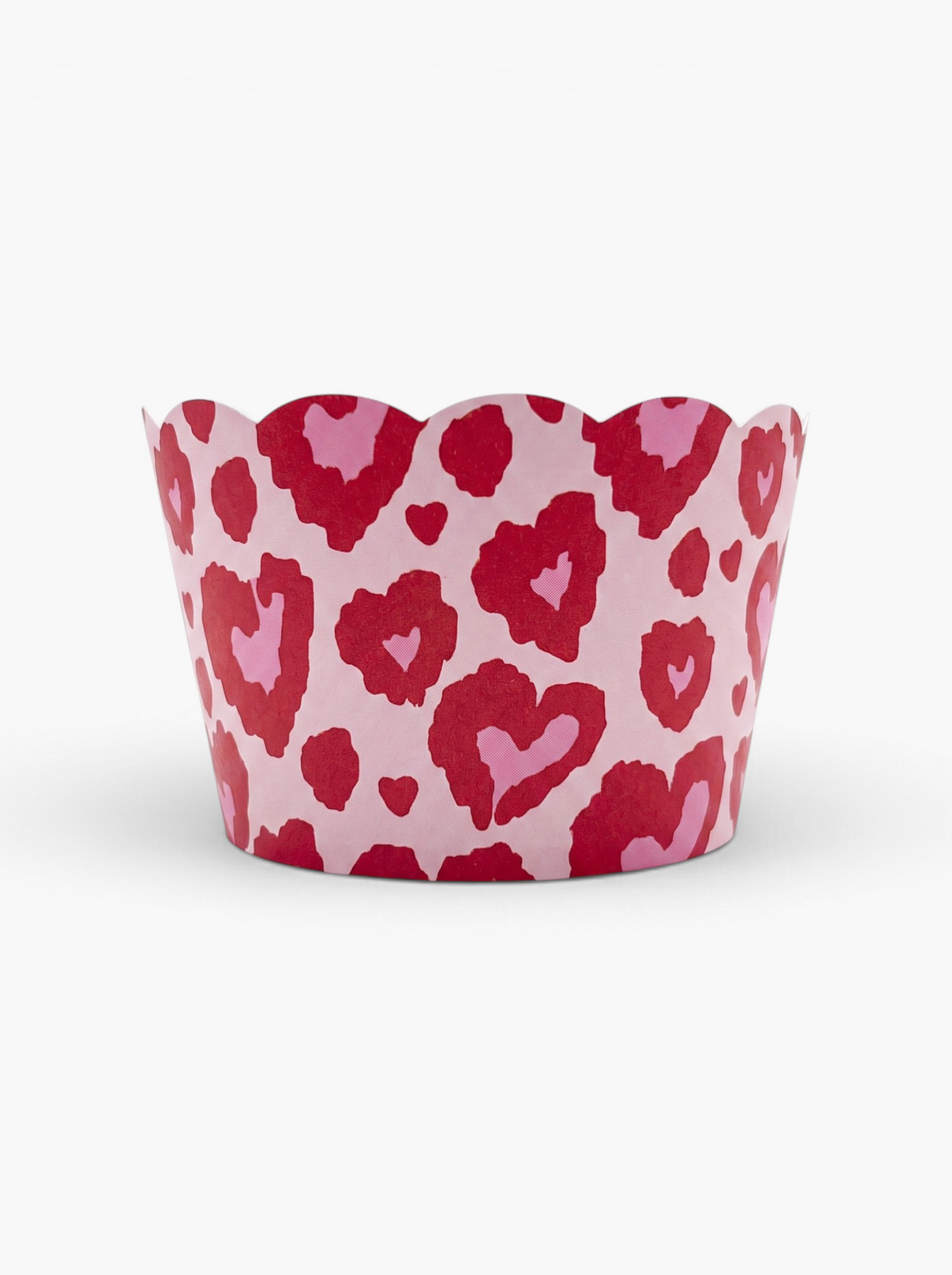 Red, Pink Heart Leopard Cupcake Wrappers
