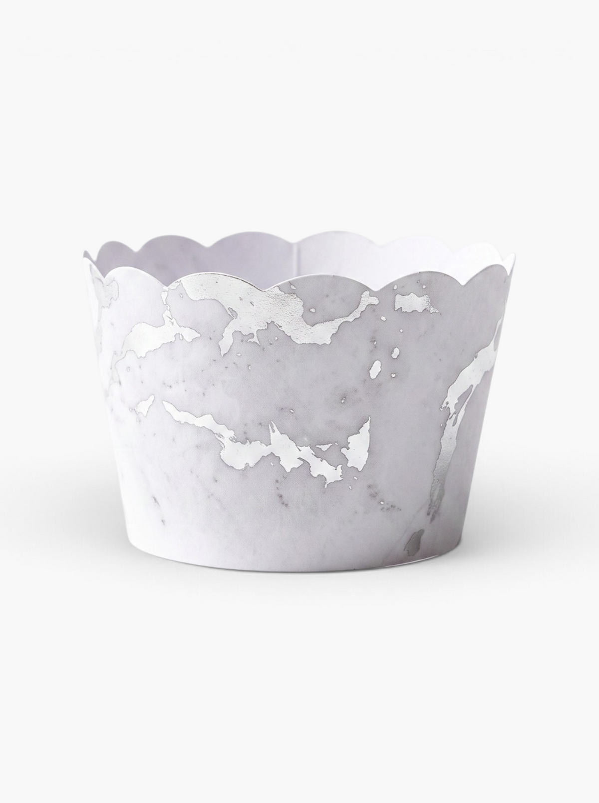 White and Silver Marble Cupcake Wrappers